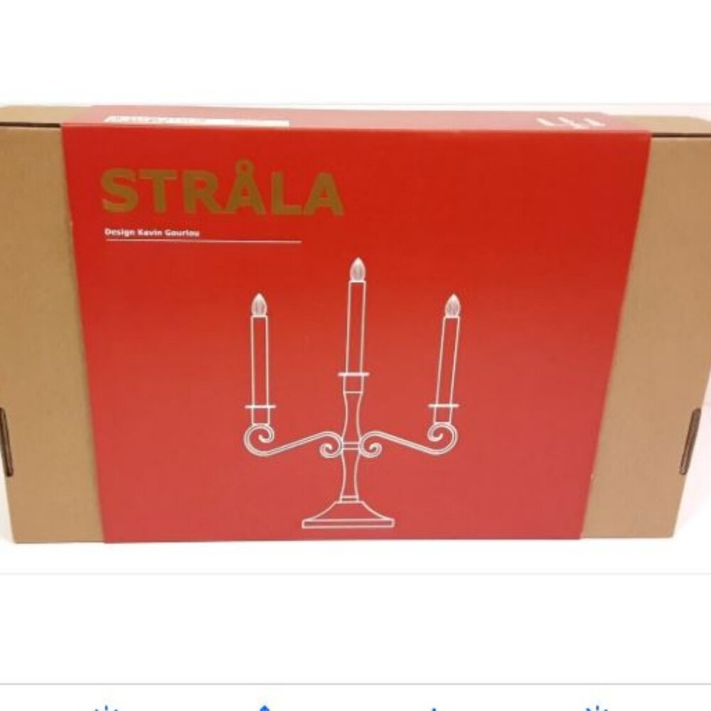 Discontinued IKEA STRALA Candelabra LED 3 Arm Candle Light 604.740.34  NEW
